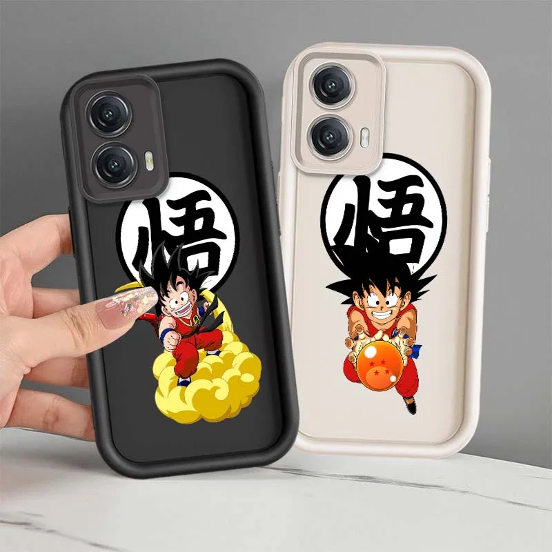 

D-Dragon Ball Cute Goku For Motorola MOTO Edge G85 G54 G35 G34 G32 E22 E14 G04 50 5G Eye Ladder Phone Case Cover