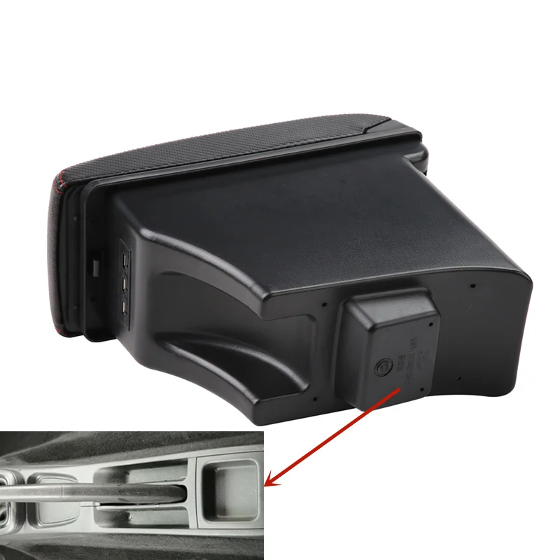 For Volkswagen Polo Armrest Box 2009-2020 for VW Polo V Armrest Car Center Console Modification USB Integrated Accessories