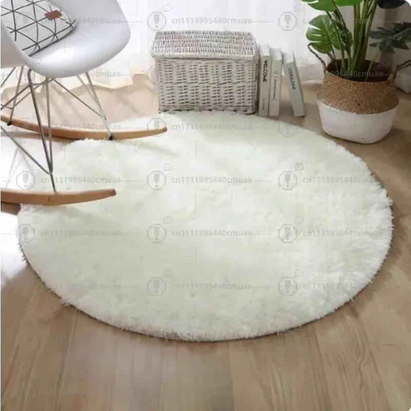Diameter 80cm round carpet bedroom bedside blanket living room sofa computer swivel chair makeup chair foot pad