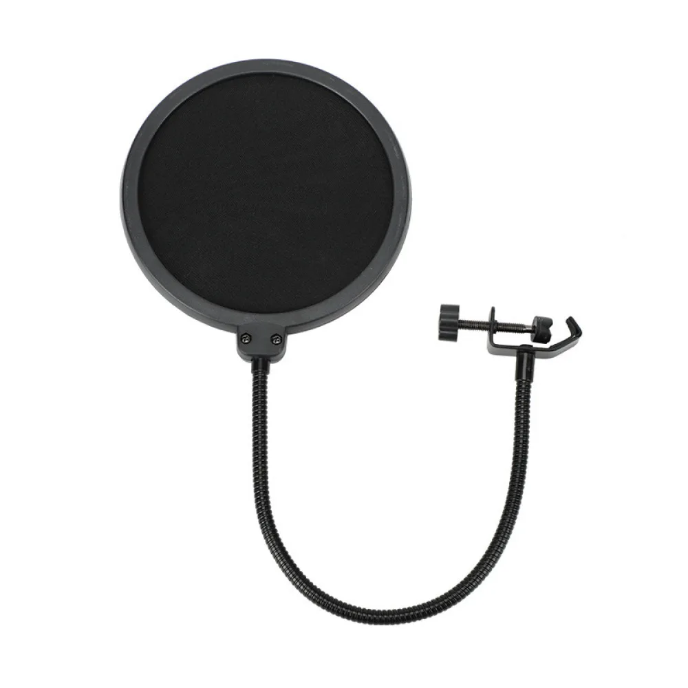 Studio Condenser Mic Pop Filter Mask Shield For Clear Audio Recording Broadcasting Gaming Streamer Noise Isolation Windscreen