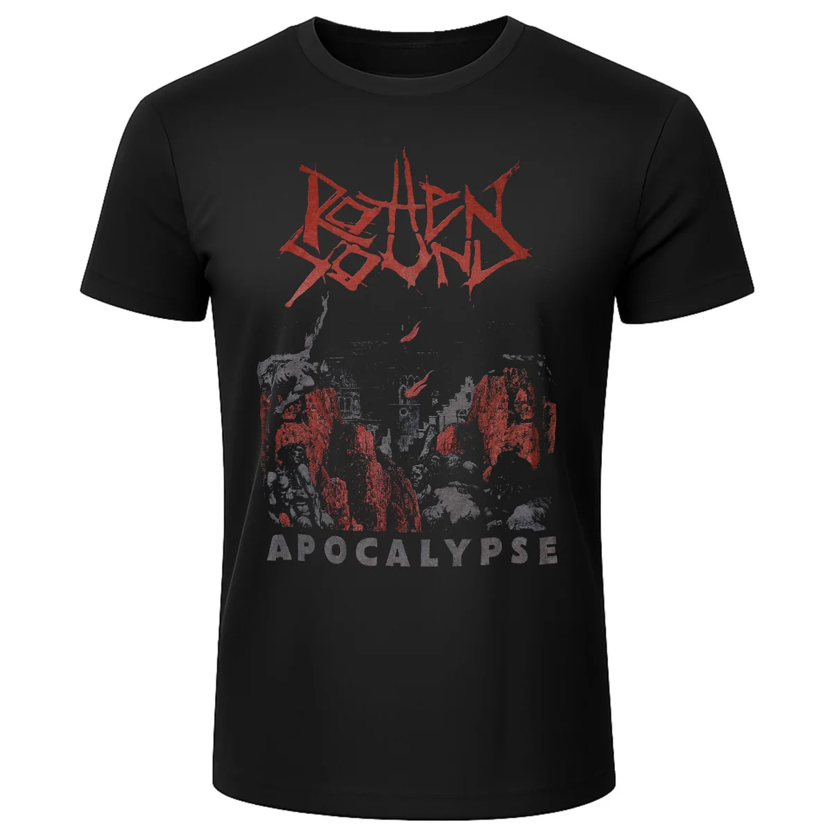 Rotten Sound Band Graphic Cotton T-shirt Unisex Short Sleeve Fashion Brand Tee Luxury Casual Vintage Tees