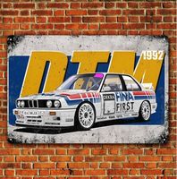 1z,Bmw M3 E30 Dtm Racing Car Metal Poster - 20x30cm Garage Tin Sign
