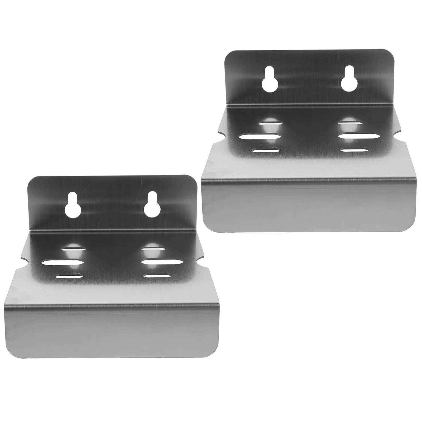 2Pcs Water Filter Mounting Bracket Stainless Steel Heavy Duty Wall Mount Plate Compatible 20 Inch Kitchen Sink Rv Purifier