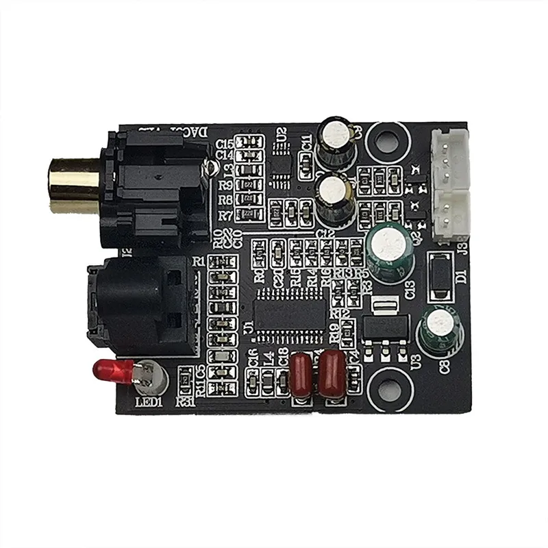 CS8416 CS4344 24บิต192K ไฟเบอร์ Coaxial DAC ถอดรหัสสเตอริโอเอาต์พุตเสียง