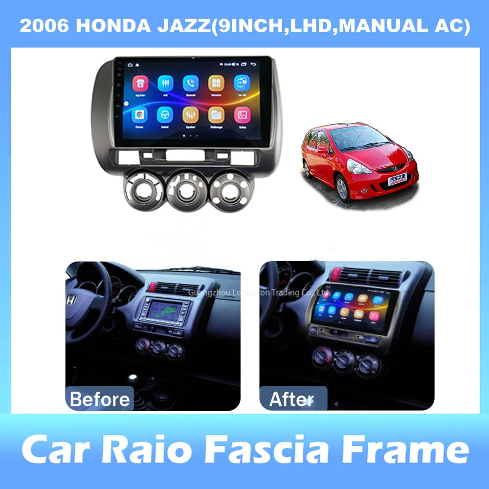 

9-inch 2din Car Radio Dashboard For HONDA JAZZ 2006 Stereo Panel, For Teyes Car Panel With Dual Din CD DVD Frame