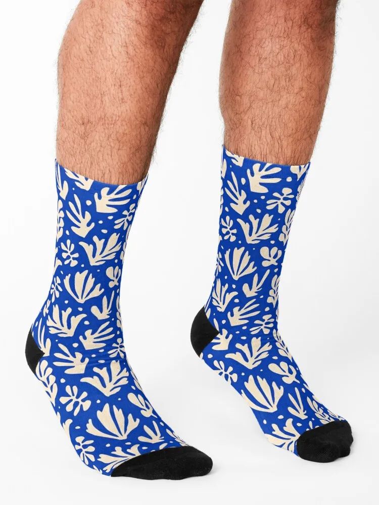 Leaves Pattern Plants Inspired by Henri Matisse Socks professional running christmas gifts hiking gym Men's Socks Women's