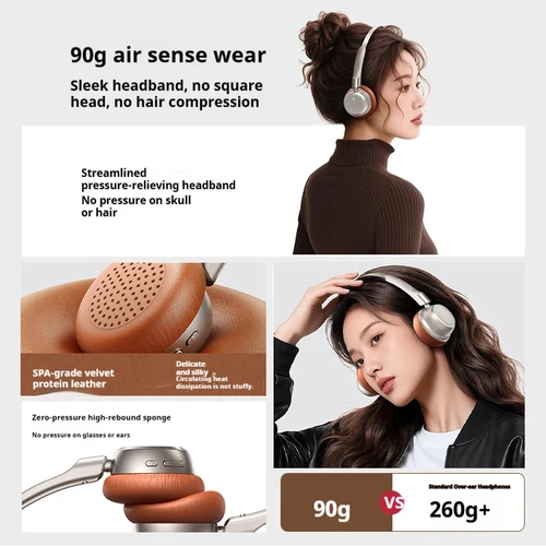 Imagen 2 del producto Auriculares inalámbricos compatibles con Bluetooth de alta calidad, cancelación inteligente de ruido, auriculares de música universales, auriculares V6.0
