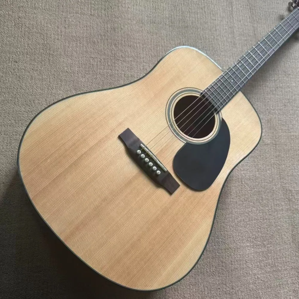 41 Inch Natural Wood D18 Acoustic Guitar, Rosewood Fretboard, Mahogany Back/side, Half Closed Tuning Peg