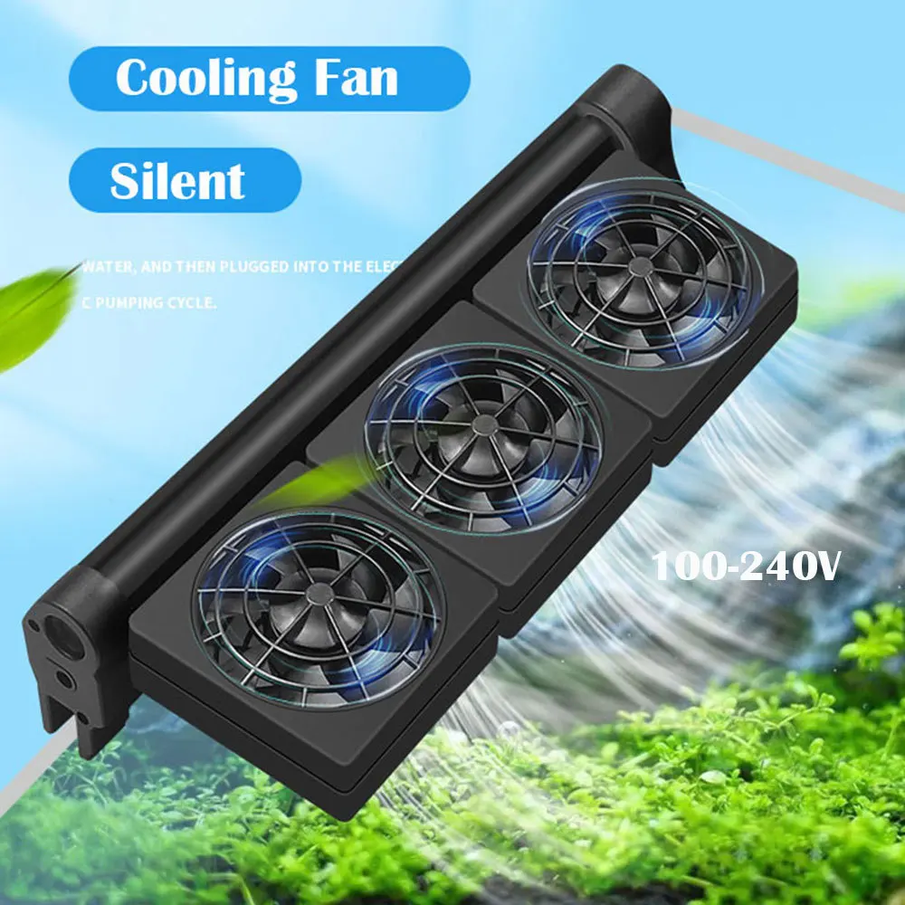 

Fish Tank Cooling Fan Water Cooler Aquarium Plant ShrimpTemperature Aqua Control Accessories Equipment Supplies Betta Turtle