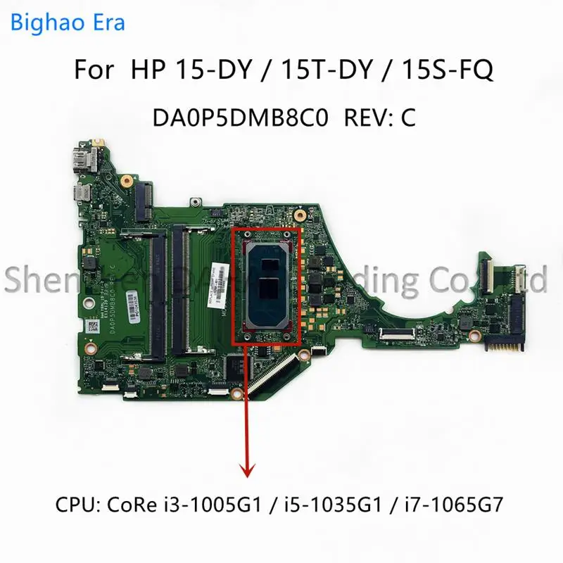 Top DA0P5DMB8C0 For HP TPN-Q222 15-DY 15S-FQ Laptop Motherboard With i7 i3-1005G1 i5-1035G1 CPU SPS:L71755-601 L71757-601