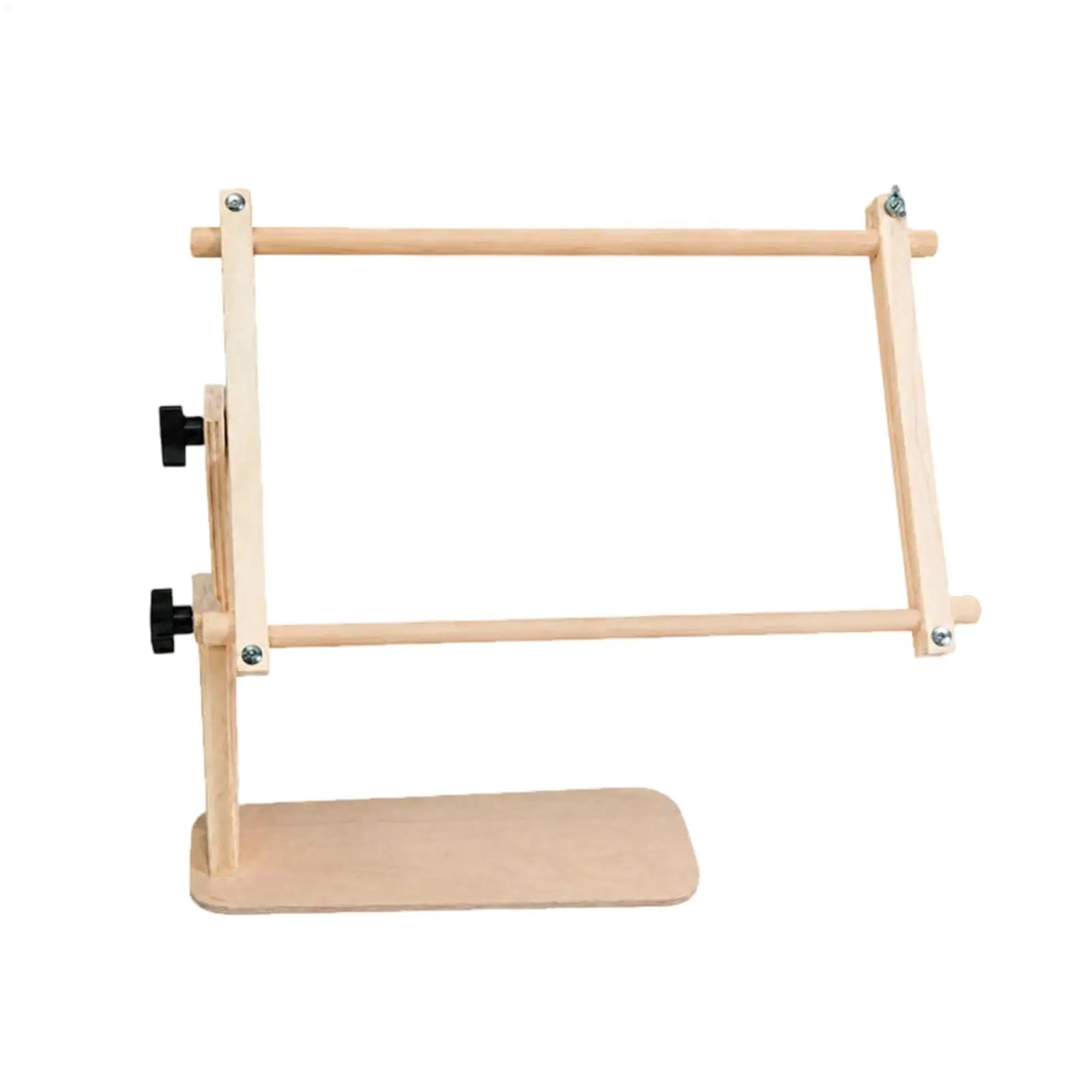 Adjustable Tabletop Embroidery Stand Wooden Frame Cross StitchHolder Needlework Sewing Tool Foldable Rack