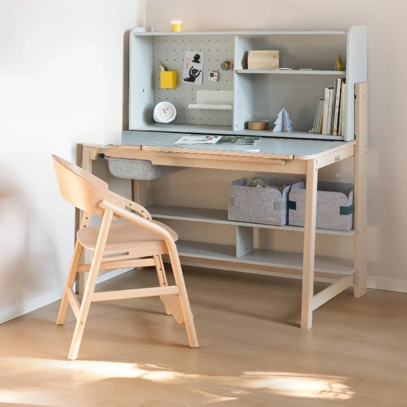 

Study chair Children's room Solid wood dining chair Elementary school student backrest chair can be adjusted