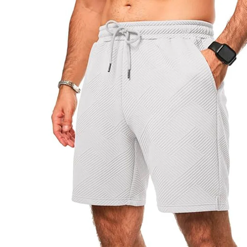 New Shorts Pant Casual Elastic Waist Drawstring Five-point Medium Pants Summer Beach Vacation Shorts With Pockets Pant