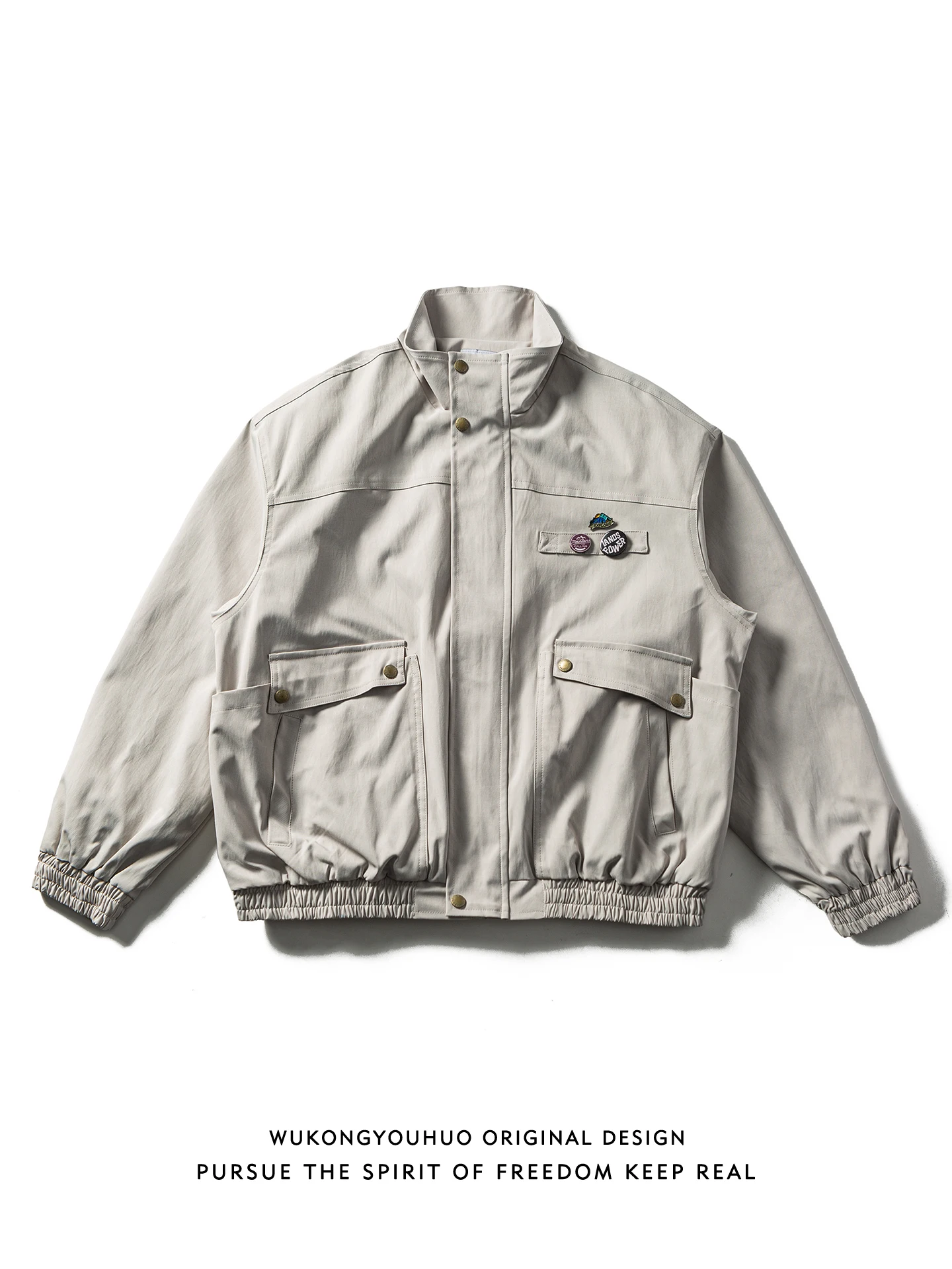 

Spring 2026 Men's Casual Workwear Jaet with Multiple kets Retro Sle Versatile Loose Fit Youthful ular Outerwear