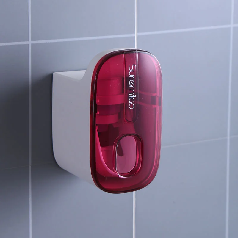 Automatic Toothpaste Dispenser Bathroom Accessories Wall Mount Lazy Toothpaste Squeezer Toothbrush Holder
