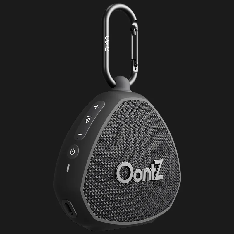 صوت OontZ Clip 5.0-5 وات، بطارية 12 ساعة، نطاق لاسلكي 100 قدم، مقاوم للماء IPX7، مكبر صوت صغير محمول صديق للميزانية