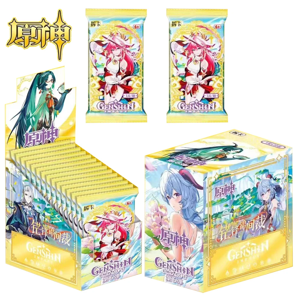 

Новые карты Genshin Impact, оригинальная коллекция игр TCG, коробка Booster Box SP SSP, периферия, редкие карты, подарок, детские игрушки для семьи