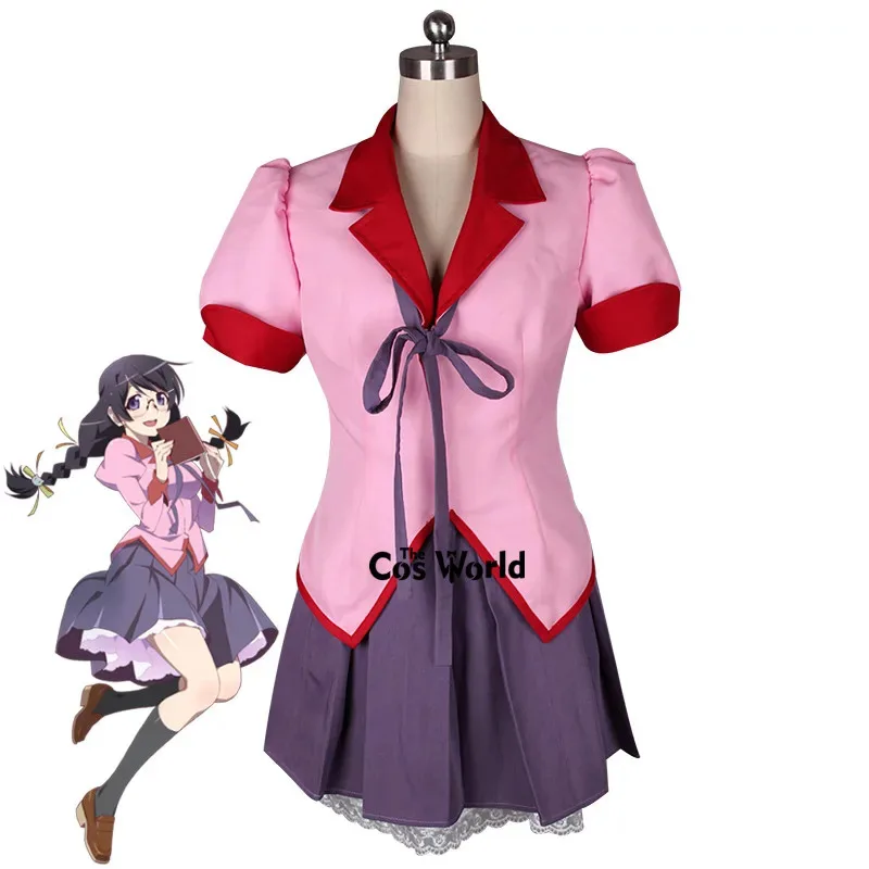 bakemonogatari-hanekawa-tsubasa-senjogahara-hitagi-kanbaru-suruga-tenues-personnaliser-anime-cosplay-costumes