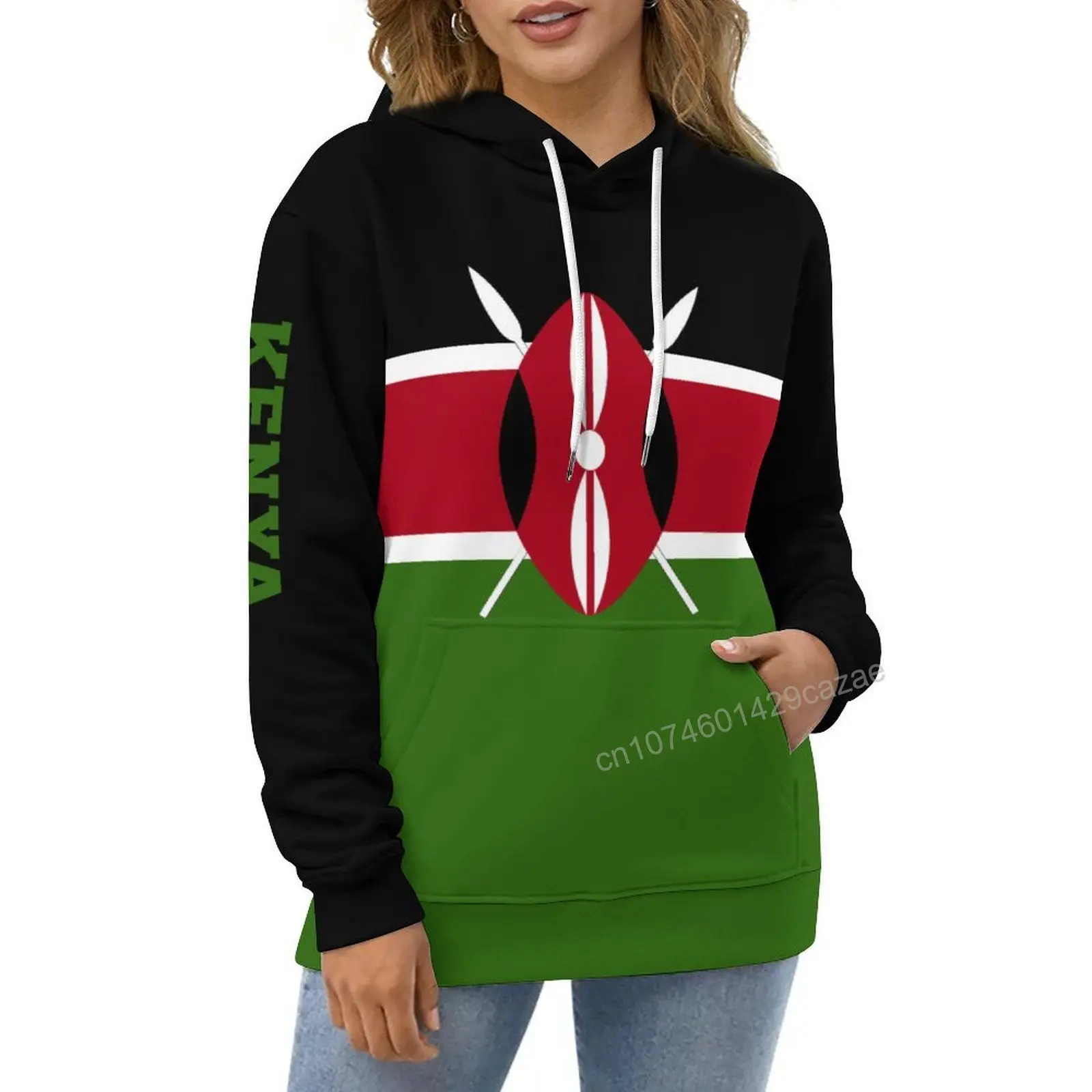 كينيا علم الدولة ثلاثية الأبعاد هوديي البوليستر كول الرجال النساء Harajuku البلوز للجنسين بلوزة كاجوال هوديس #5