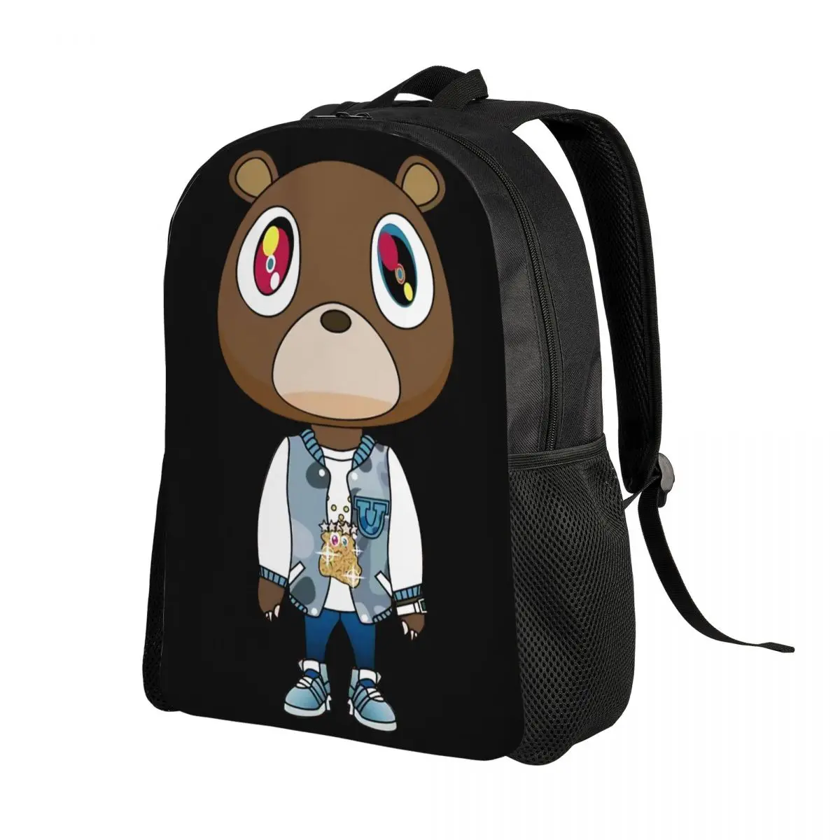 Customized 3D Print Kanye West Bear Backpacks for Boys Girls School College Travel Bags Women Men Bookbag Fits 15 Inch Laptop