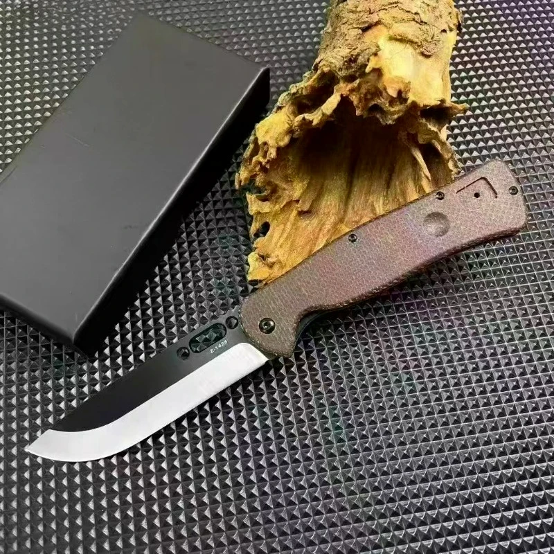 

Pocket folding Knife TOPS D2 Blade Micarta Handle edc multitool knives utility Daily at home outdoor bushcraft tactical knife