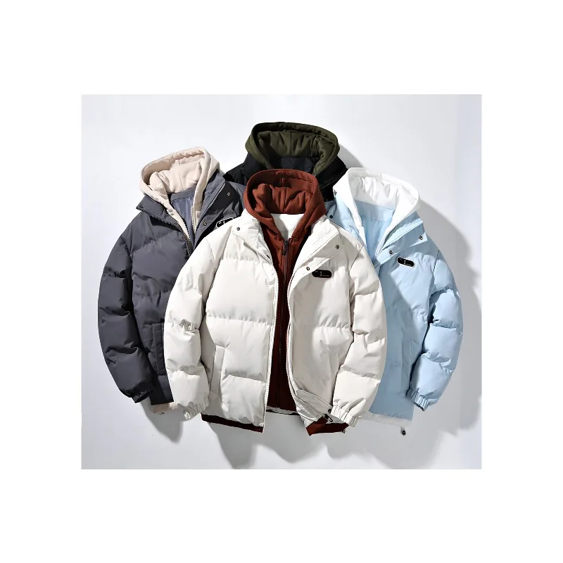 

Men's Autumn and Winter Loose Down Cotton-padded Jacket with Hood Thick and Warm Coat Japanese-style Trendy and Comfortable Coat