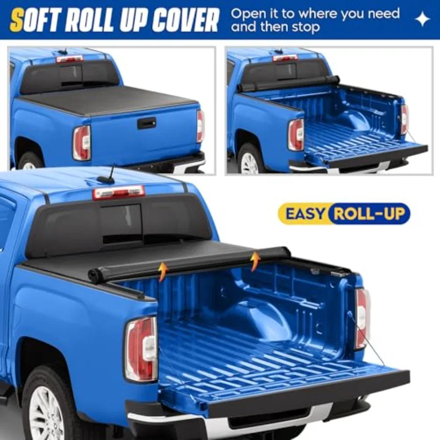 Soft Rollup Truck Bed Tonneau Cover for Dodge Ram 1500 20022010 2500 3500 20032010 Ram 1500 20112018 2500 3500 20112024 Ram 150