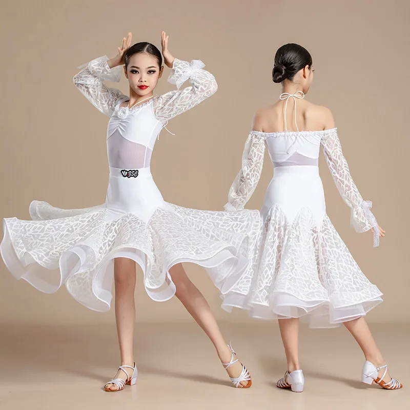 Customized Modern Dance Dress Children's Standard Waltz Social Practice Art Exam Performance Ballroom Dance Competition Dresses