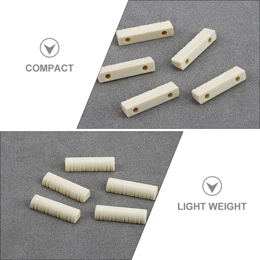 

5 Pcs Guitar Accessories 8 string Mandolin Nut Plastic Saddle Tuners Instrument Parts Wear Resistant Smooth Compact