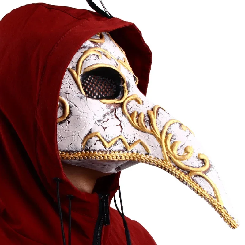 قناع طبيب الطاعون، أقنعة طويلة من اللاتكس، أرستقراطيية فاخرة، غراب الطيور، إكسسوار الهالوين U