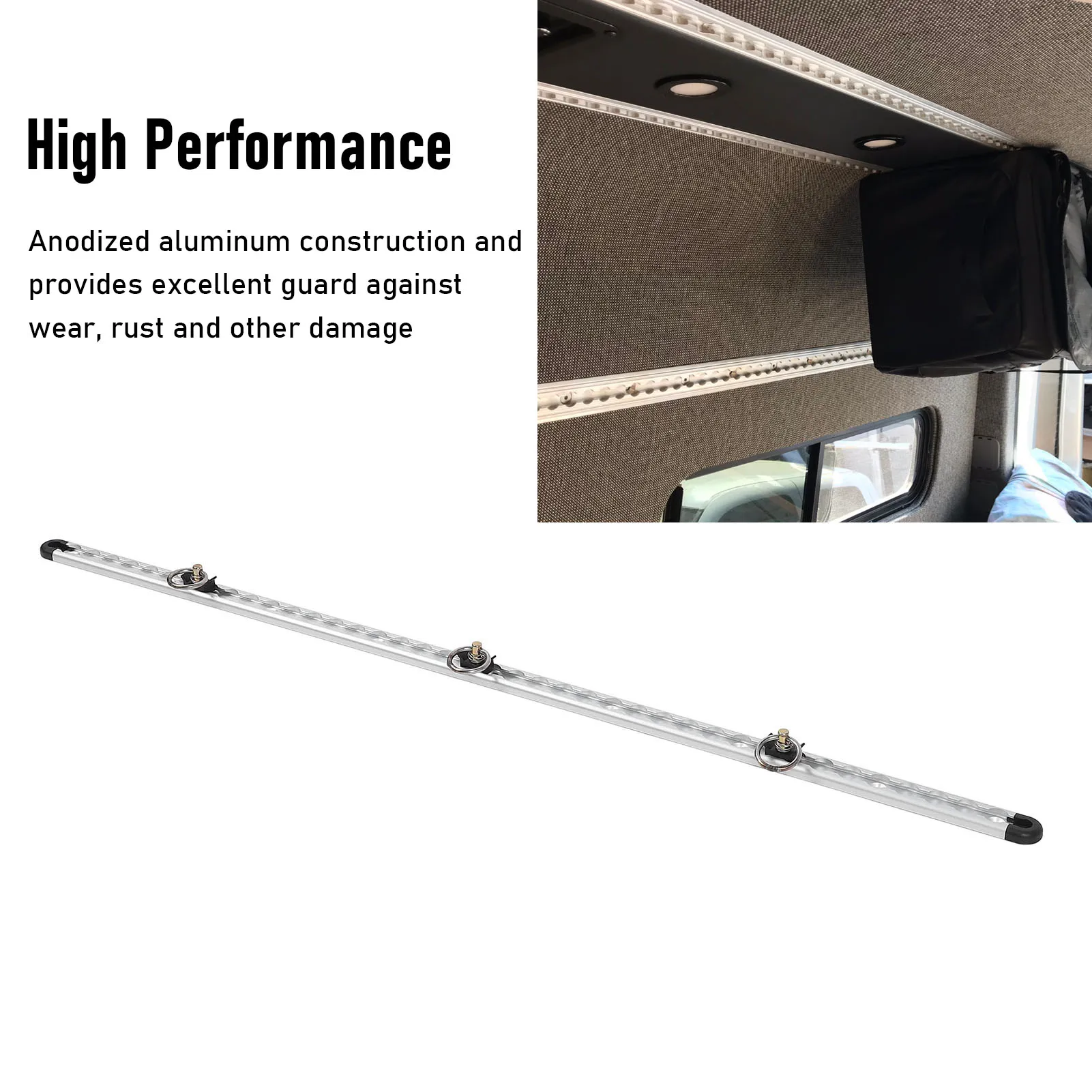 

Airline Rail 1 Pair Rustproof Versatile L Track Tie Down System Sturdy Structure 100cm for Truck Beds Trailers Cargo Securing