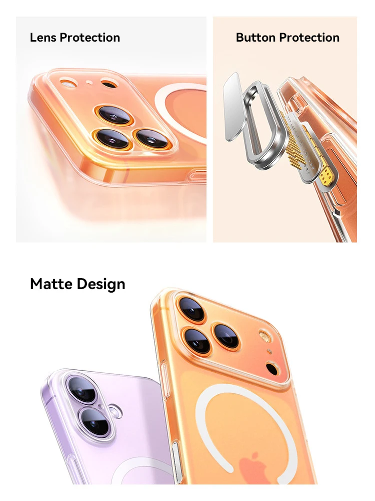 Etui Joyroom do iPhone 18 Pro Max Magnetyczne Matowe Etui Ochrona Obiektywu Pokrowiec Matowy do iPhone 18 Pro Pokrowiec na Ładowarkę Bezprzewodową — zdjęcie produktu 4