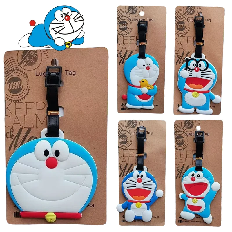 

Doraemon этикетка для багажа, модные портативные дорожные аксессуары, мультяшный чемодан, держатель для идентификационного адреса, багажная бирка, этикетки для посадки, подарки