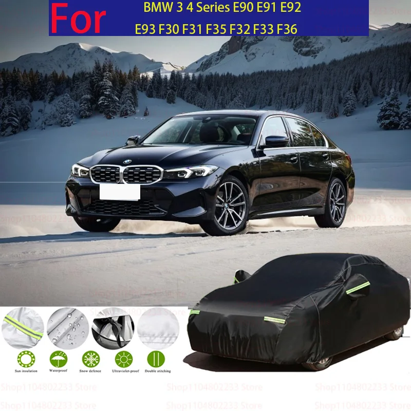 

Утолщенный хлопковый автомобильный чехол от солнца и снега от дождя для BMW 3 4 серии E90 E91 E92 E93 F30 F31 F35 F32 F33 F36