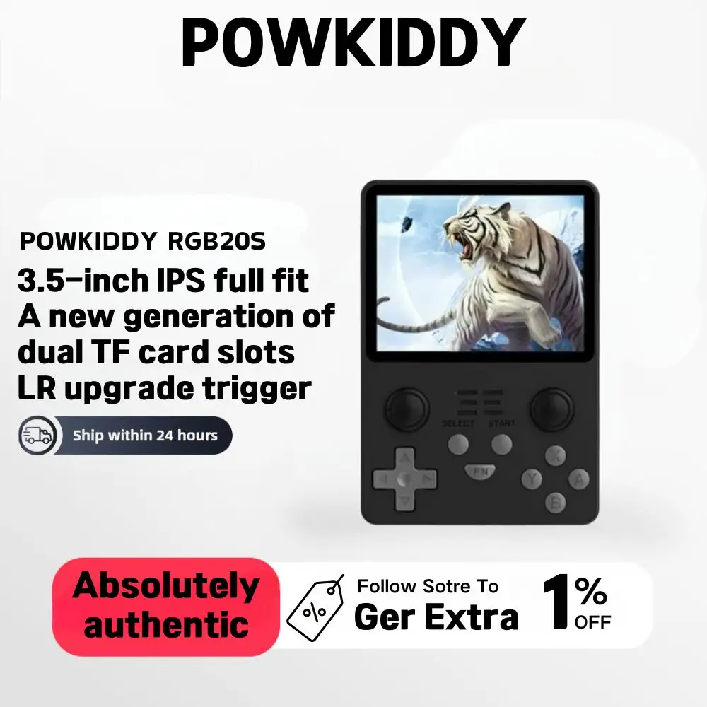 Powkiddy-portable game console RGB20S Retro open source system RK3326 3,5 inch IP screen 4:3 gifts