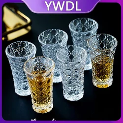 YWDL 6pcs Set Wine Glass Cup Vodka Whiskey Shot Glass Party Spirits Cup Espresso Coffee Mug Clear Cup For Sake Soju Brandy