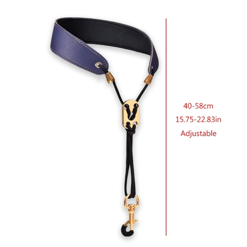 Adjustable Saxophone Neck Strap Padded Comfortable Leather Shoulder Harness Dropship