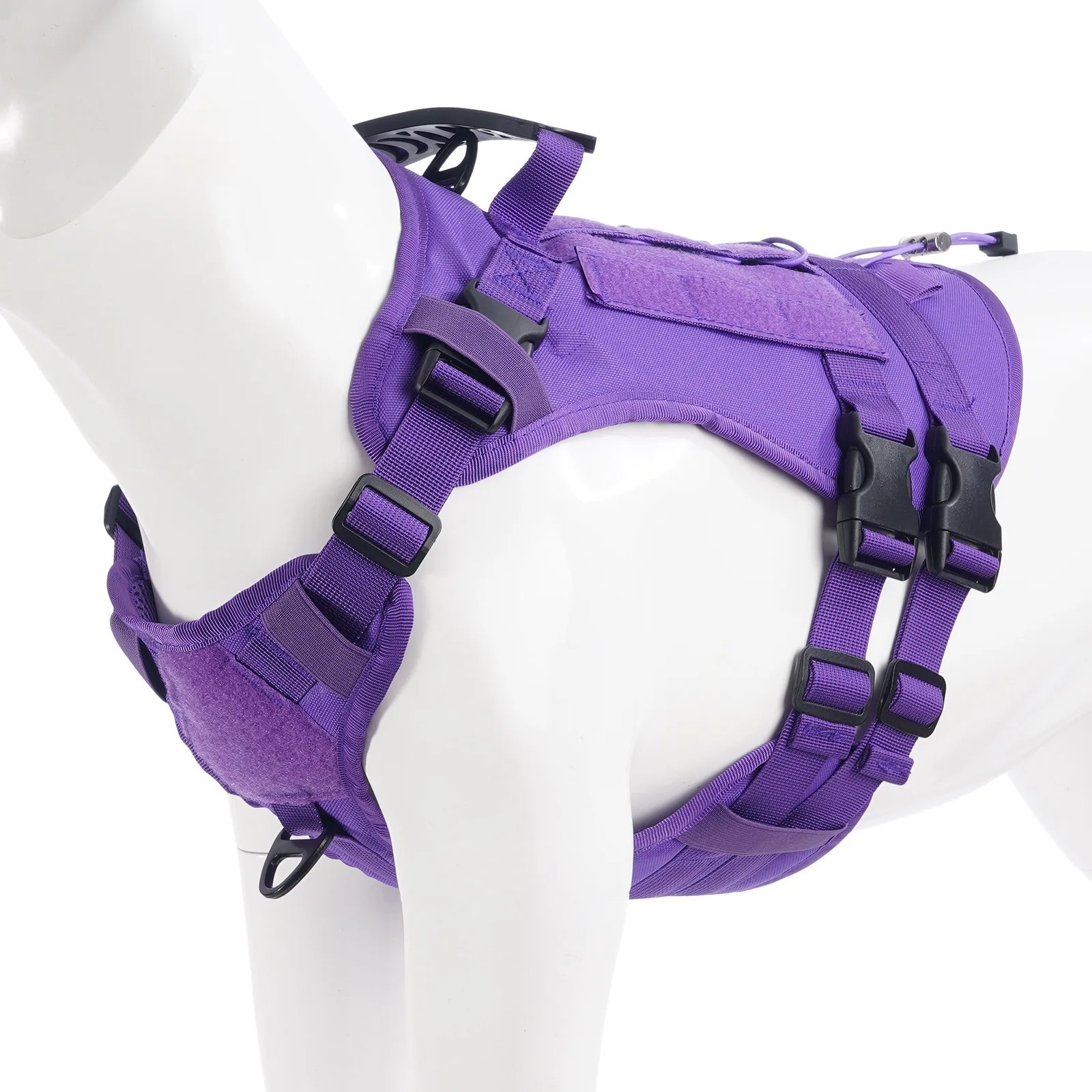 Tactical Dog Harness Set Anti Pull Adjustable Pet Vest Leash Poop Bags Collapsible Water Bowl Outdoor Walking Durable Walking