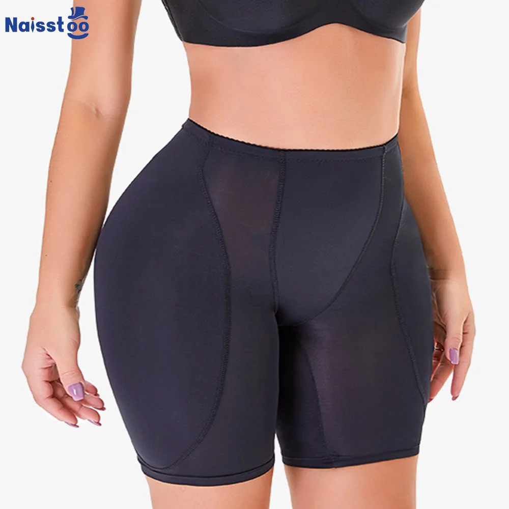 Naisstoo Butt and Hip Pad Shapewear Women Low Waist Hip Enhancer Buttocks Panties 1-1.5 cm Thickness Butt Pad Underwear