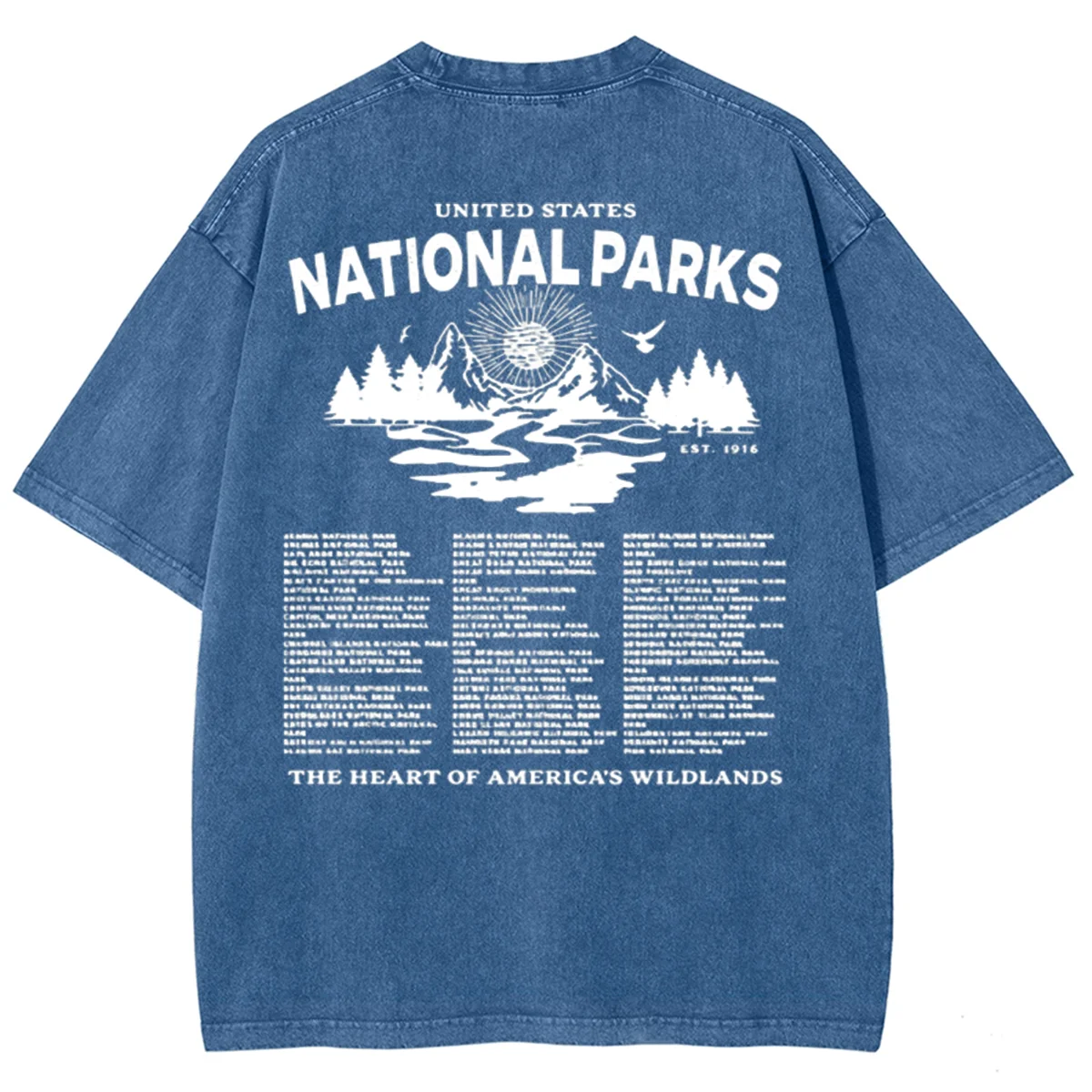 Vintage Outdoor Forest Mountain Graphic T‑Shirt for Men Retro Nature Wilderness Print Short Sleeve Tee Casual Washed Loose Tops