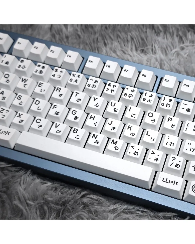 Keycap white simple Japanese root 143 key full set 1.7mm hot sublimation PBT landscape