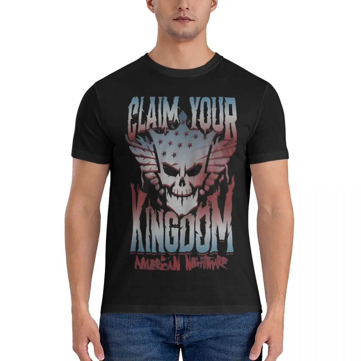 Claim Your American Nightmare Black T Shirt T-Shirt  Cody Rhodes Novelty 100% Cotton Tees Round Collar Short Sleeve T Shirts