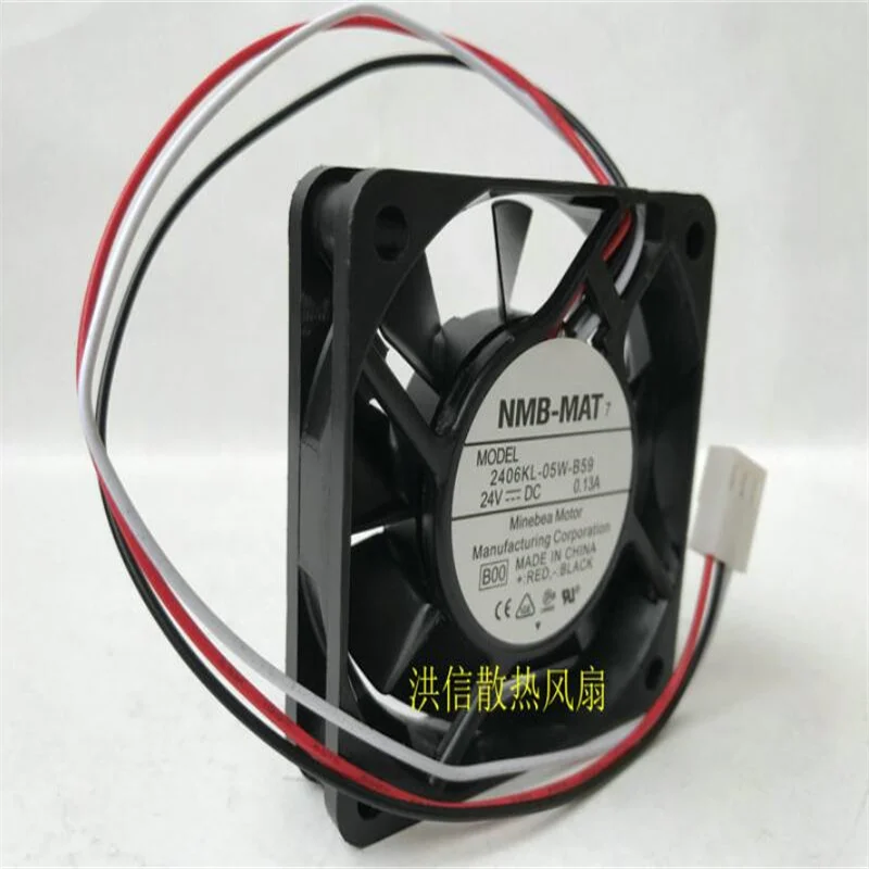 

original NMB-MAT 6015 2406KL-05W-B59 24V 0.13A 6CM three-wire inverter cooling fan