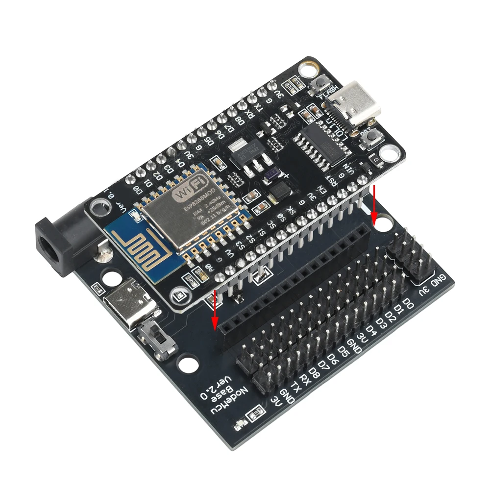 ESP8266 Плата расширения последовательной тестовой платы ESP8266 База платы разработки WiFi для NodeMcu Lua V3