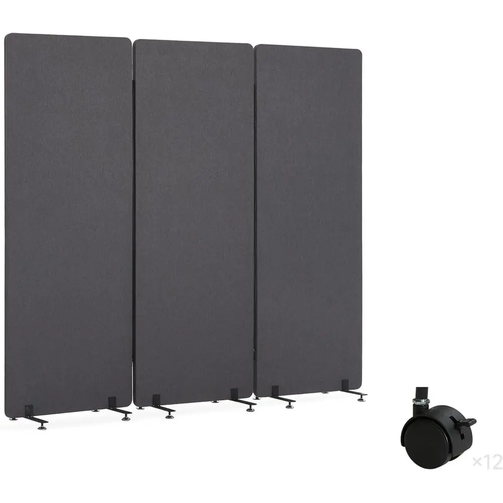 

72.4 x 66 Privacy Room Divider, Single Panel with Mixed and Sliding Feet, Removable Side Zipper for Home, Office, and More