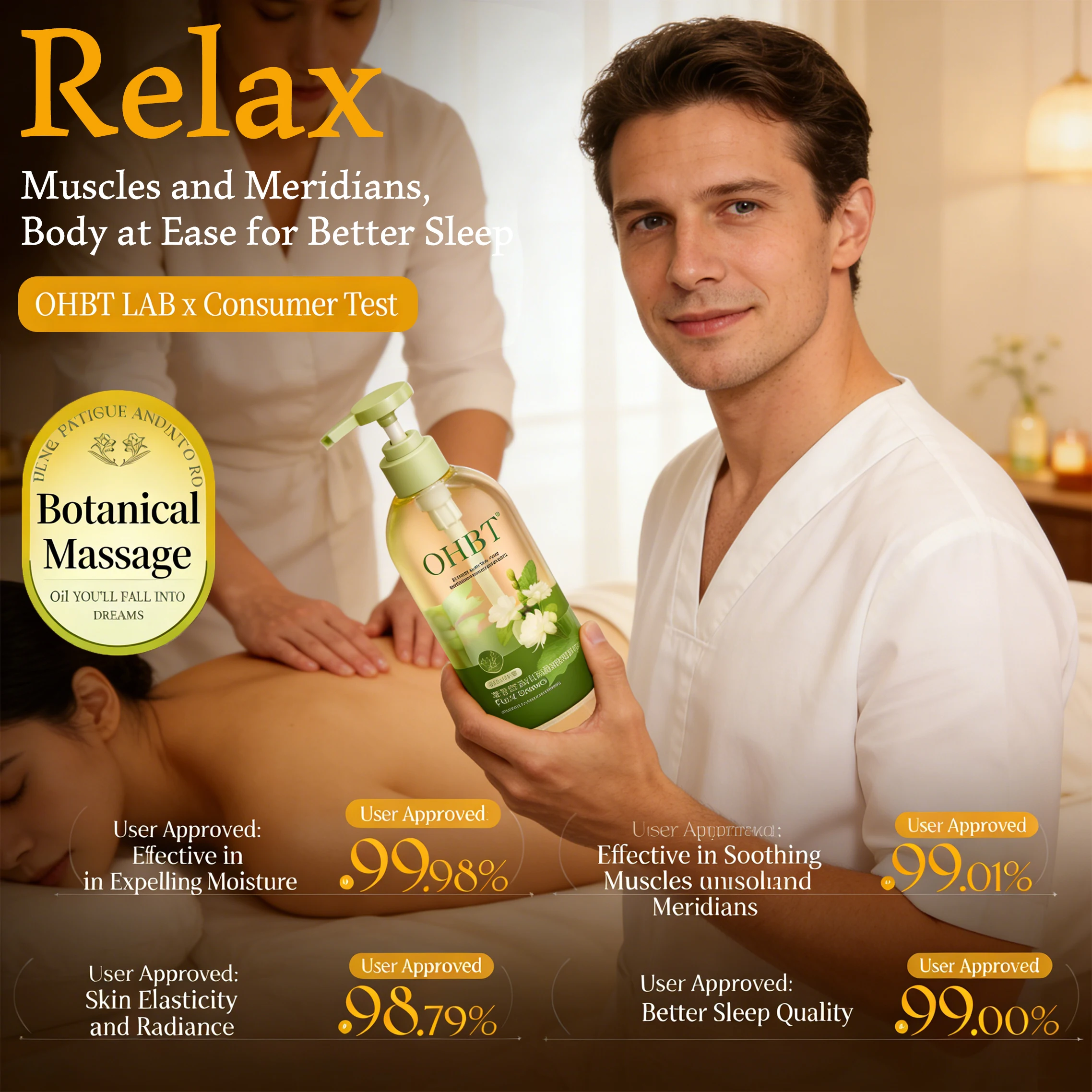 

Масло-эссенция для тела OHBT с жасмином и маслом чайного дерева питает кожу, отбеливает и придает сияние, увлажняет, разглаживает мелкие морщины и улучшает увлажнение кожи.