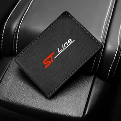 Leather Driver License Holder Card Bag Driving ID Credit Card Wallet For Ford ST Line Focus Fiesta Mondeo Explorer Escape PUMA