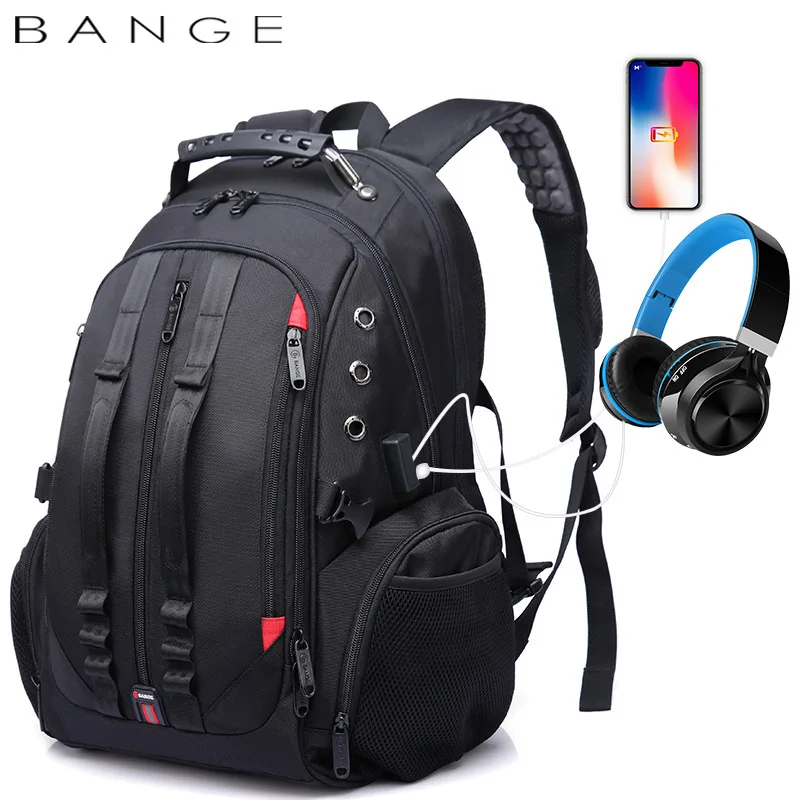 48*35*23 Bange backpack 15.6 Laptop Backpack Men USB Anti theft Backpacks for teens schoolbag youth mochila women backbag