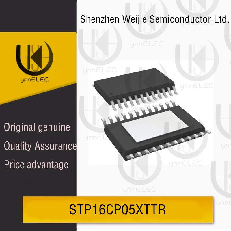 ต้นฉบับ STP16CP05XTTR STMicroelectronics, ไดร์เวอร์ LED 16 ช่อง, 5V 100mA, TSSOP-24, RoHS ​