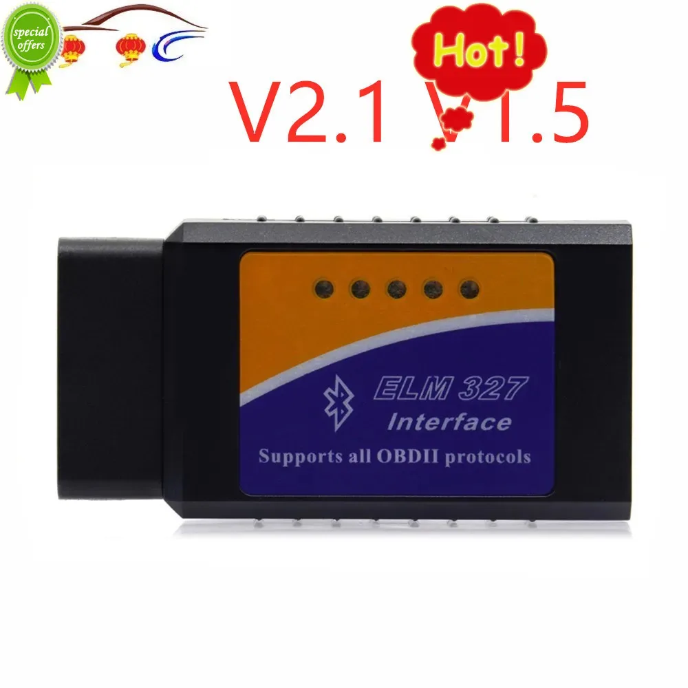 

Obd2 Tool V1.5 ELM327 Interface Bluetooth OBD2 OBDII Auto Scan Tool ELM 327 V2.1 CAN-BUS Diagnostic Scanner Tool